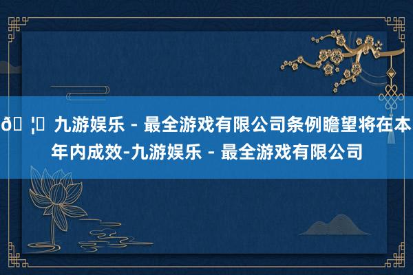 🦄九游娱乐 - 最全游戏有限公司条例瞻望将在本年内成效-九游